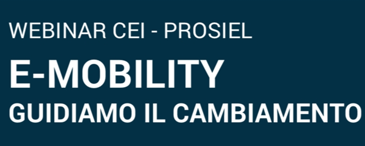 WEBINAR E-MOBILITY: GUIDIAMO IL CAMBIAMENTO